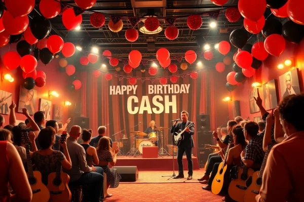 Celebrate Johnny Cash's legacy at johnnycashbirthday.com with a vibrant birthday bash featuring live music and festive decorations.