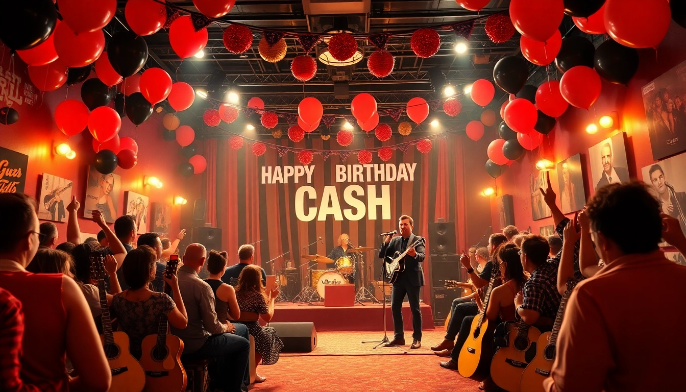 Celebrate Johnny Cash's legacy at johnnycashbirthday.com with a vibrant birthday bash featuring live music and festive decorations.