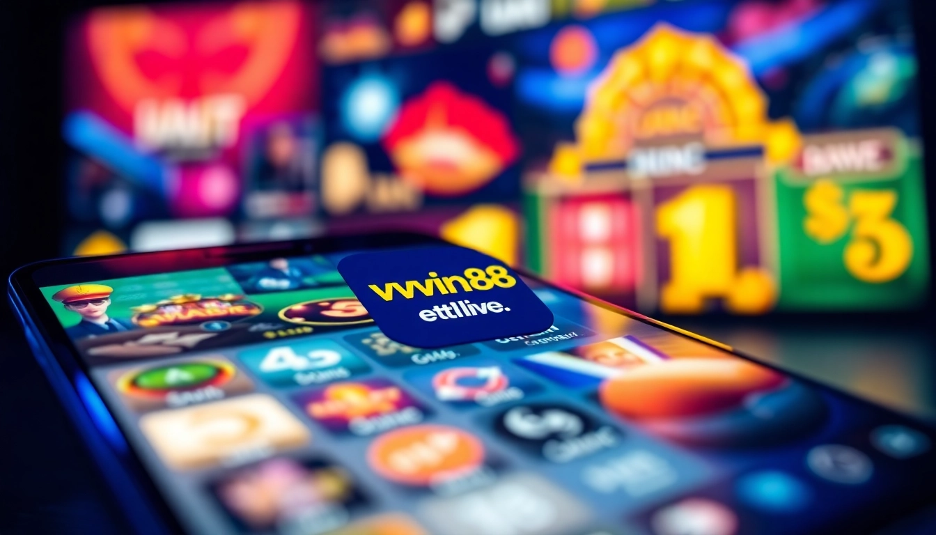 Experience the engaging interface of vvvwin88.live on a smartphone with casino games and sports betting.
