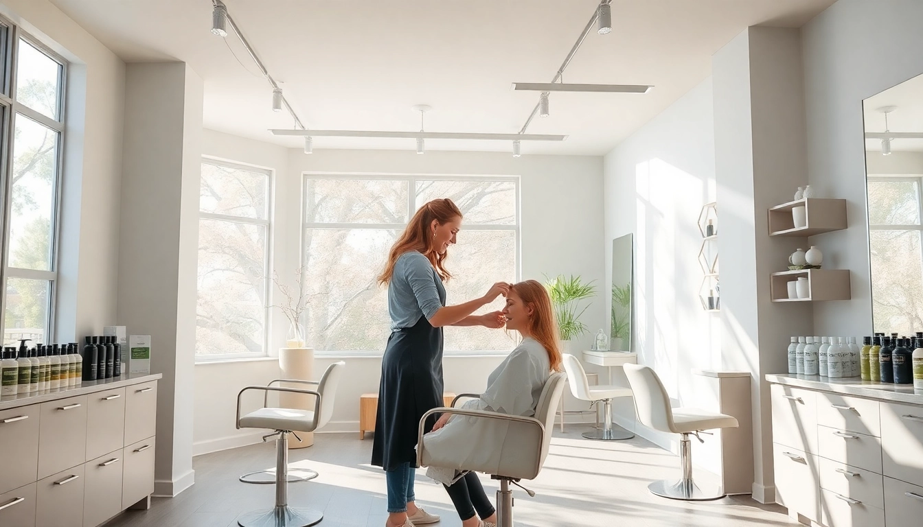 Stylists providing expert hair services in a chic addendum salon atmosphere in Hillcrest, San Diego.